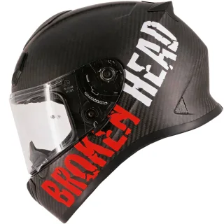 Broken Head Racing-Helm BeProud Light Carbon Rot - Limited Edition (Größe L)