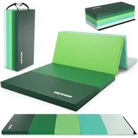 NEOLYMP Sportmatte Klappbare Turnmatte & Gymnastikmatte mit Klett und PU-Bezug, Klappbar, platzsparend und mit Tragegriff