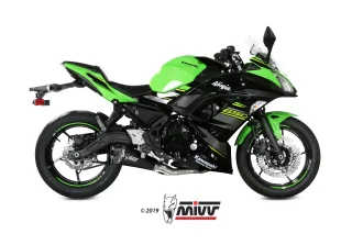 Sport Auspuff Komplettanlage MIVV Delta Race BLACK Kawasaki Ninja 650 Bj.2017-2023 EURO4/5 +ABE