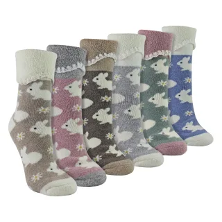 6 Paar Damen Dicke Warme Wollsocken für das Bett