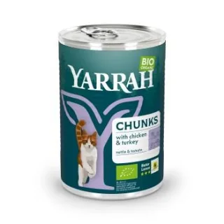 Yarrah Adult Bio Bröckchen 12x405 g Rind, Huhn & Chiccorée