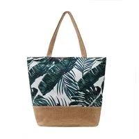 Zaewry Strandtasche Große Strandtasche mit Reißverschluss, geflochtene Stroh-Strandtasche