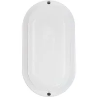 LUXULA LED Wandleuchte Kellerleuchte Oval, LED fest integriert, CCT 3000K-6500K Warm- Kaltweiß, 12W Garagenleuchte Weiß