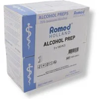 Romed Wundpflaster Alkoholtupfer 65 x 30 mm, 2-lagig, Spar-Set 2 x 100 Stück, hygienisch (1 St., 1 Set = 2 x 100 Stück)