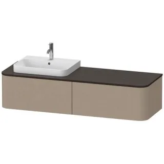 Duravit Happy D.2 Plus Konsolenwaschtischunterbau wandhängend Leinen Matt 1600x550x354 mm - HP4944L7 HP4944L75750010