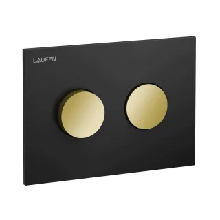 Laufen Betätigungsplatte GROOVE INEO mit Dual-Flush schw matt/Tasten Gold glzd, H9001171250001 H9001171250001