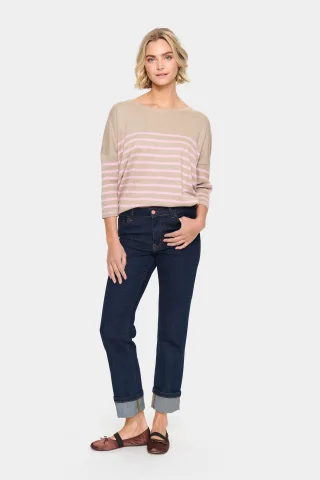 Strickpullover Oversize fit taupe