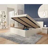 thematys Stauraumbett mit Bettkasten & Lattenrost – Polsterbett 120x200–180x200 – (Optional mit 28 cm H3/H4 Taschenfederkern oder 23 cm Taschenfederkern-Matratze H2, hydraulisches Stauraumbett)