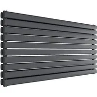 SONNI Designheizkörper Design Heizkörper 1200x593x79mm Doppellagig Anthrazit Röhrenheizkörper, Paneelheizkörper, Geeignet für Raumgröße: 9~14 Quadratmeter