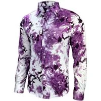 Baxboy Langarmhemd Baxboy Herren Batik Hemd Freizeitshemd Langarm Casual Shirt B-446