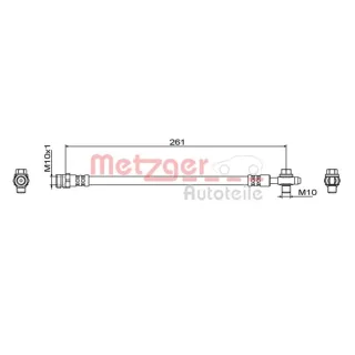Metzger Bremsschlauch hinten Seat Leon Skoda Octavia VW Golf 4111829