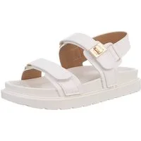 Ital-Design Bequeme Sandalen für den Sommer - Perfekte Alltagsschuhe Riemchensandalette (89322753) Flach Plateausandaletten in Weiß