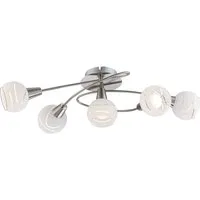 GLOBO LIGHTING LED Deckenleuchte, Leuchtmittel inklusive, Warmweiß, Deckenlampe Deckenleuchte Wohnzimmerlampe Glas flammig LED L 62,5 cm
