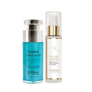 Hyaluronsäure- und Kollagenserum – 60 ml + Marine Collagen Night Repair Serum 30 ml