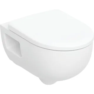 Geberit Renova Set Wand-WC-Tiefspüler, teilgeschl TurboFlush, mit WC-Sitz, T:53cm, weiß, 503156001 503156001
