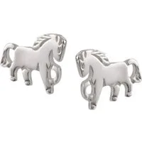 schmuck23 Paar Ohrstecker Kinder Ohrringe Pferd 925 Silber, Kinderschmuck Mädchen Geschenk echte Silberohrringe