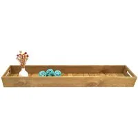 Spetebo Kerzentablett XXL Holz Dekotablett - 95 x 18 cm (Set, 1 St., 1 Tablett)