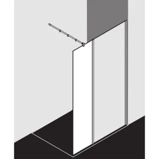 Kermi Xb Glasanlage XBWIH04020VAK 40x200cm, silber hochglanz, ESG klar, ESG klar