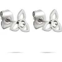Tamaris Paar Ohrstecker Schmuck Geschenk Edelstahl Ohrringe in Blüten-Optik, mit Zirkonia (synth)