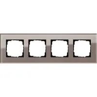 Abdeckrahmen vierfach Esprit Glas Umbra, Abdeckung braun, Retail