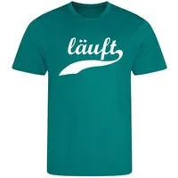 coole-fun-t-shirts Laufshirt LÄUFT Lauf T-Shirt Jade Damen Herren Kinder Laufshirt