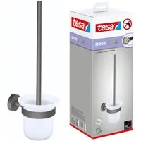 tesa WC-Reinigungsbürste MOON Toilettenbürstenhalter, (Packung, 2-tlg., MOON Grey), grau - 37,9 cm : 11,2 cm : 14,5 cm