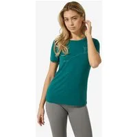 SUPER.NATURAL Print-Shirt Merino T-Shirt W GIPFELGLÜCK TEE wärmender Merino-Materialmix