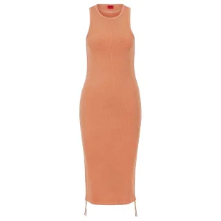 Hugo - "Nerana" Midikleid für Damen, Rippenstrick (Orange)