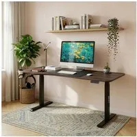 pro.tec Schreibtisch, »Stryn« elektrisch höhenverstellbar 160 x 75 cm Walnussoptik