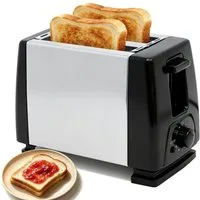 OZAVO Toaster 2-Scheiben-Toaster mit 6 Stufen und Stoppfunktion, 2 kurze Schlitze, für 2 Scheiben, 650 W, Brot-Schlitz: 13 cm × 3 cm,Mit Krümelschublade