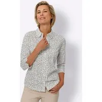 Sieh an! Klassische Bluse Druckbluse 3/4-Arm