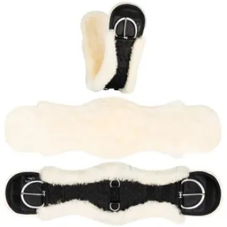 Equinate Westerngurt Classical anatomisch Lammfell naturfarben 70 cm