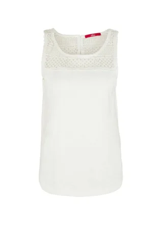 s.Oliver Red Label - Slub Yarn-Top beige - Gr. - 32
