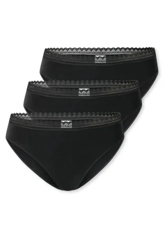 SCHIESSER - 3PACK Rio Slip schwarz - Gr. - 38
