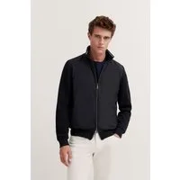 bugatti Sweatjacke mit Reißverschluss und Stehkragen