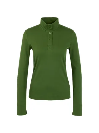 Marc Cain Sports - Langarm-Shirt mit Stehkragen garden green new - Gr. - 36