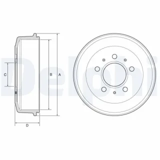 Delphi BREMSTROMMEL Ssangyong Actyon Kyron
