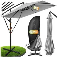 KESSER Ampelschirm, Ø350cm Sonnenschirm inkl. Abdeckung & Wind- & wetterfest