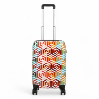 Hartschale bedruckter Kabinenkoffer 55 x 36 x 20 cm PP-Koffer Gepäck passend für Easyjet, Ryanair