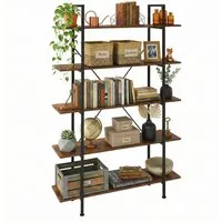 relaxdays Bücherregal Industrial mit 5 Ebene