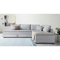 Home affaire Ecksofa Night & Day L-Form, B: 321 cm, mit Dauer-Schlaffunktion 180x200 cm, Bettfunktion, Bettkasten, Topper & 3 Zierkissen, Boxspringbett in Cord
