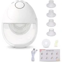 oyajia Elektrische Milchpumpe Milchbehälter elektrisch tragbar 3 Modi 12 Stufen LCD Display, Komplett-Set, 4 Trichtergrößen, 3 Modi, 12 Stufen, mit LED-Anzeige, Sehr leise, USB-C, Akku mit hoher Kapzität