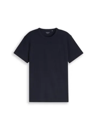Tom Tailor - Strukturiertes T-Shirt blau - Gr. - S