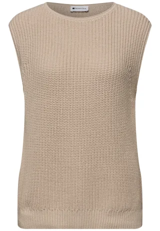 Street One - Pullunder in Unifarbe cotton beige - Gr. - 42