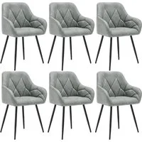 Woltu 4-Fußstuhl (Set, 6 St), Esszimmerstühle ergonomischer aus Kunstleder