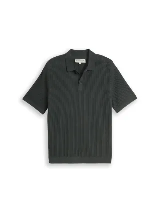 Tom Tailor - Strick-Poloshirt aus Baumwolle black olive - Gr. - XXXL