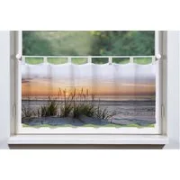 HOME WOHNIDEEN Scheibengardine EVENING (1 St), Schlaufen, blickdicht, HxB: 45x120, Dekostoff Digitaldruck