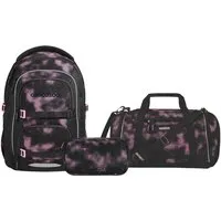 coocazoo Schulranzen Schulrucksack-Set PORTER, Pink Illusion 3-teilig (3-teilig), ergonomisch, Körpergröße: 135 - 180 cm, Easy-Grow-System