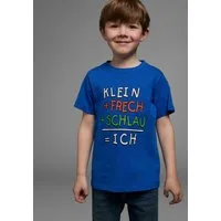 KIDSWORLD T-Shirt Mit Spruch: KLEIN+FRECH+SCHLAU... Kurzarm, Basic-Passform, bedruckt, Rundhalsausschnitt