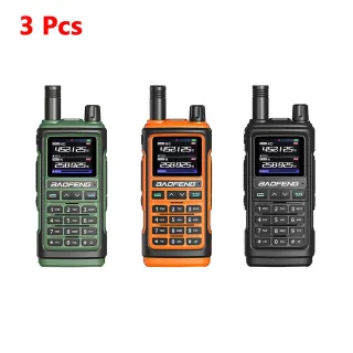 3Pcs Baofeng UV-17 Pro GPS Handheld Walkie Talkie Six Bands Wireless Copy Frequency Flashlight Type-C Charger Ham Transc